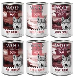 Wolf of Wilderness Monoprotein Adult, 6 x 400 g - Pakiet mieszany "Red Meat
