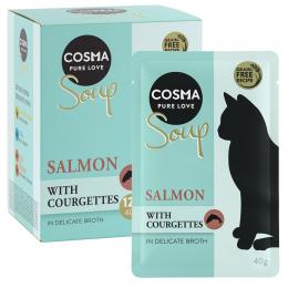 Cosma Soup, 12 x 40 g  Łosoś z cukinią