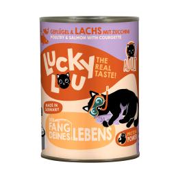 Korzystny pakiet Lucky Lou Adult, 24 x 400 g - Drób i łosoś