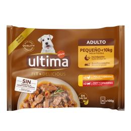 Ultima Fit & Delicious Mini Adult dla psa, 44 x 100 g - Kurczak i wołowina