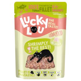 Lucky Lou Extra Food, 12 x 70 g - Tuńczyk i krewetki w galarecie