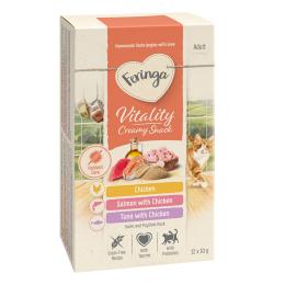 Feringa Vitality Creamy Snacks - Pakiet mieszany (3 smaki), 12 x 10 g