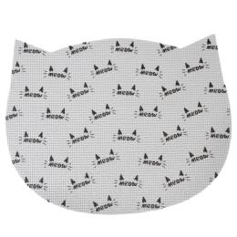 zooplus Basics mata pod miskę w kształcie kota - Dł. x szer. x wys.: 48,2 x 38 x 0,5 cm