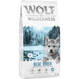 Wolf of Wilderness Junior "Blue River" łosoś - bez zbóż - 12 kg