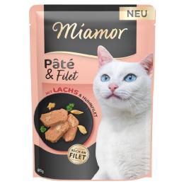 Korzystny pakiet Miamor Pâté & Filet, 30 x 85 g - Łosoś