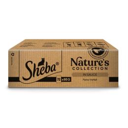 Megapakiet Sheba Nature's Collection, 144 x 85 g - Różnorodność smaków w sosie