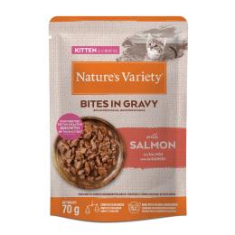 Nature's Variety Kitten Bites w sosie, 28 x 70 g - Łosoś