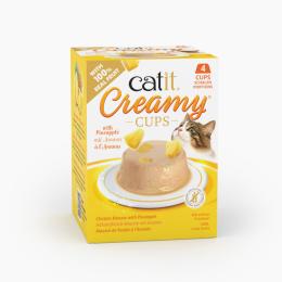 Catit Creamy Cups, 4 x 25 g - Kurczak z ananasem
