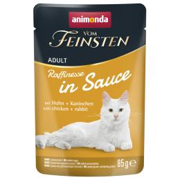Korzystny pakiet animonda vom Feinsten Adult Raffinesse w sosie, 48 x 85 g - Kurczak i królik
