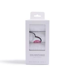 Petki zestaw z dozownikiem woreczków na odchody, biały - UZUPEŁNIENIE: 8 rolek po 15 woreczków (120 woreczków)