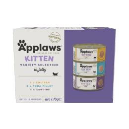 Megapakiet Applaws Kitten w galarecie, 24 x 70 g - Pakiet mieszany: 3 smaki