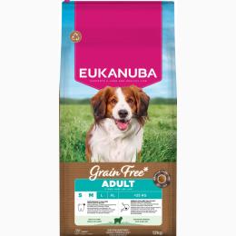 Eukanuba Grain Free Adult Small & Medium, z jagnięciną - 2 x 12 kg