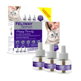 Feliway® Optimum, flakony uzupełniające do dyfuzora -  Wkłady: 3 x flakon 48 ml, Feliway® Optimum (bez dyfuzora)