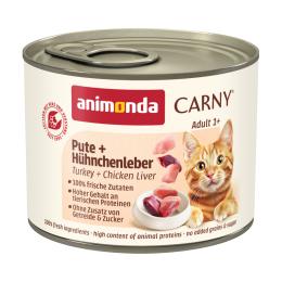 animonda Carny Adult, 6 x 200 g - Indyk i wątróbki kurze