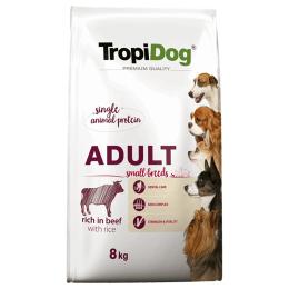 Tropidog Premium Adult Small, Wołowina i ryż - 8 kg