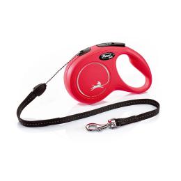 flexi New Classic smycz linkowa, czerwona, 8 m - S: do 12 kg