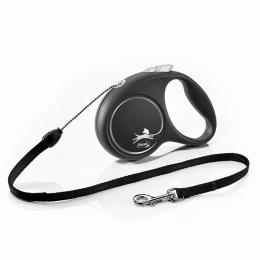 flexi Black Design smycz linkowa, czarna, 5 m - S: do 12 kg