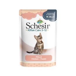 Schesir w galarecie, saszetki, 6 x 85 g - Kitten, filet z kurczaka