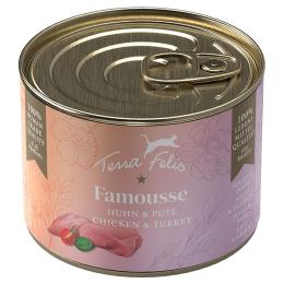 Korzystny pakiet Terra Felis Famousse, 24 x 200 g - Kurczak i indyk