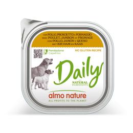 Almo Nature Daily, 9 x 300 g - Z kurczakiem, szynką i serem