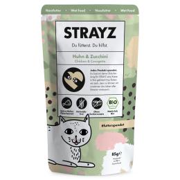 Ekonomiczne opakowanie STRAYZ Saszetka bio 12 x 85 g - Ekologiczny kurczak i ekologiczna cukinia