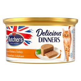 Butcher's Delicious Dinners, 24 x 85 g - Kurczak i indyk