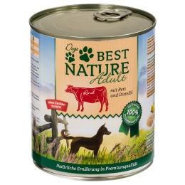 Best Nature Dog Adult, 6 x 800 g - Wołowina, ryż i olej z krokosza barwierskiego