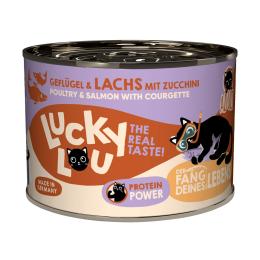 Lucky Lou Adult, 6 x 200 g - Drób i łosoś