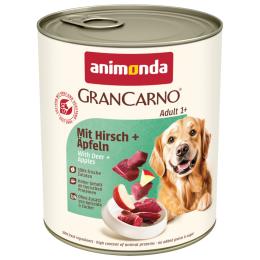Megapakiet animonda GranCarno Original Adult, 24 x 800 g - Jeleń z jabłkiem