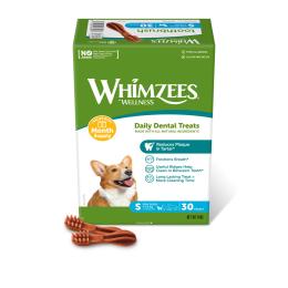 Whimzees by Wellness Monthly Toothbrush Box - Rozmiar S: dla małych psów (450 g, 30 szt.)