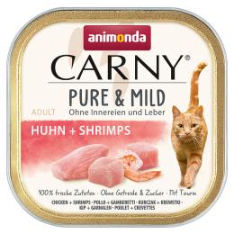 animonda Carny Adult Pure & Mild, 32 x 100 g - Kurczak + krewetki