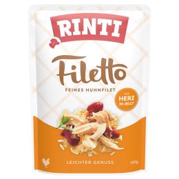 RINTI Filetto w galarecie, saszetki, 24 x 100 g - Kurczak z sercami