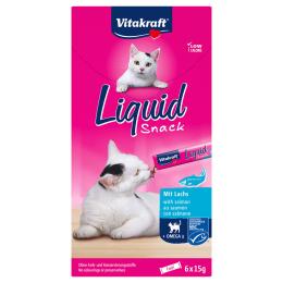 Vitakraft Cat Liquid Snack pasta z łososiem i omega-3 - 6 x 15 g