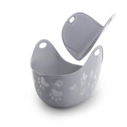 Litter Genie® kuweta dla kota - Litter Box - Zestaw: kuweta szara + mata Litter Box