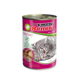 Super Benek Super Chunks, bez zbóż, 10 x 415 g - Indyk w sosie