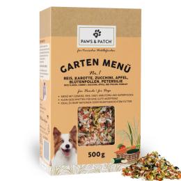 PAWS PATCH Garten Menü, dla psa - Nr 1: Ryż, marchew, cukinia, jabłko, pyłek kwiatowy, pietruszka, 500 g