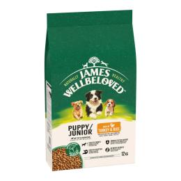 James Wellbeloved Junior Dog Hypoallergenic, indyk i ryż - 12 kg