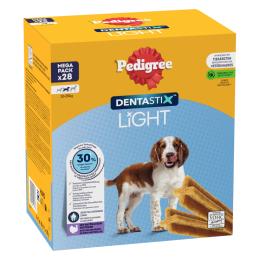 Pedigree Dentastix Light: Przekąska do pielęgnacji zębów dla średnich psów (10 - 25 kg) - Wielopak (168 szt.)