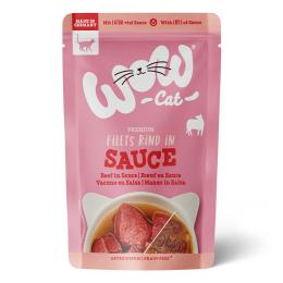 WOW Cat w sosie, 8 x 85 g - Wołowina