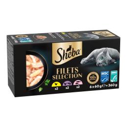 Sheba Filets, 6 x 60 g - Pakiet mieszany II (3 smaki)