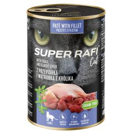 Korzystny pakiet Rafi Cat Super, 24 x 400 g - Przepiórka i wątróbka z królika