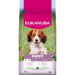 Eukanuba Premium Nutrition Puppy Small & Medium Breed, jagnięcina i ryż - 2 x 12 kg