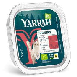 Yarrah Bio Chunks, 16 x 100 g - Biokurczak i biowołowina z biopietruszką i biotymiankiem