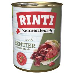Megapakiet RINTI Kennerfleisch, 24 x 800 g - Renifer