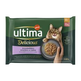 Ultima Cat Sterilized, 48 x 85 g - Kurczak i łosoś