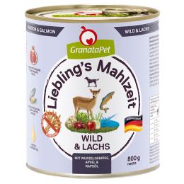 GranataPet Liebling's Mahlzeit, 6 x 800 g - Dziczyzna i łosoś