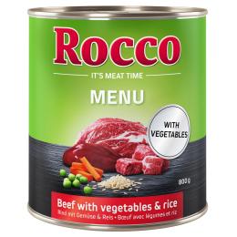 Rocco Menu, 6 x 800 g - Wołowina z warzywami i ryżem