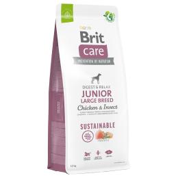 Dwupak Brit Care Sustainable - Junior Large Breed, kurczak i insekty, 2 x 12 kg