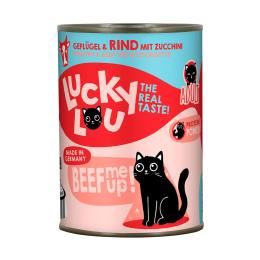 Korzystny pakiet Lucky Lou Adult, 24 x 400 g - Drób i wołowina
