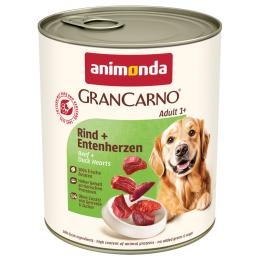 animonda GranCarno Original Adult, 6 x 800 g - Wołowina i kacze serca
